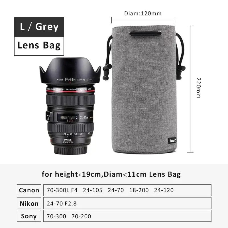 Camera Lens Bag Waterproof Organizer Photographers Travel Hiking Qme A5