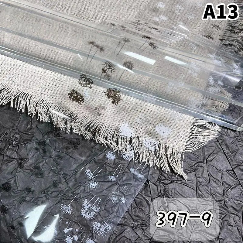 Butterfly Flower Nail Transfer Foils Sticker Paper 50 Bow Floral Qme A13