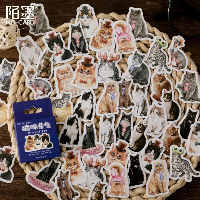 46Pcs/Box Green Forest Series Stickers Aesthetic Stickers Diary Planner Decorative Mobile Stickers Scrapbooking Craft Sticker Qme H
