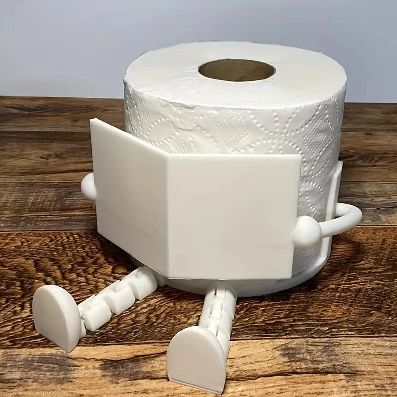 Creative Toilet Paper Holder Stand Fun Sitting Posture Design Qme