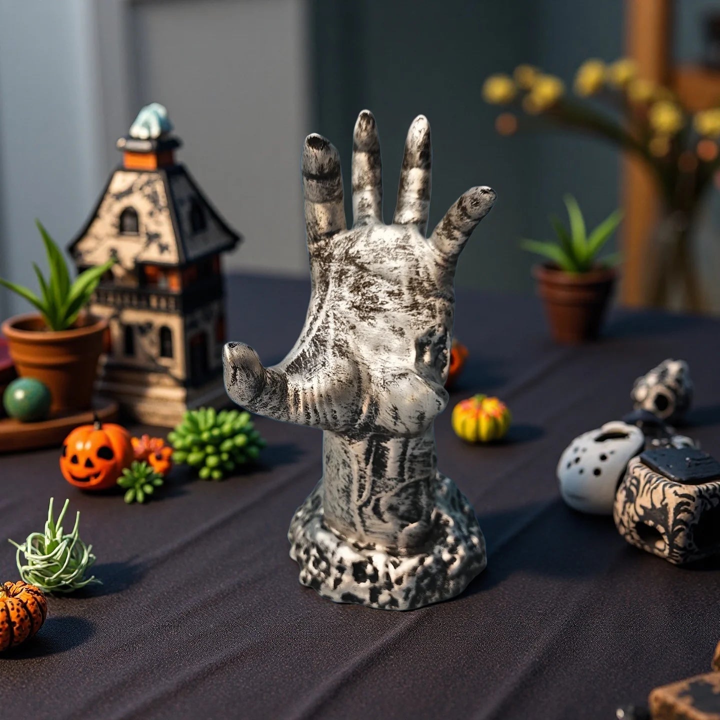 Devil's Hand Halloween Decoration Ornaments, Horror Atmosphere Decoration, Outdoor Garden Decoration Resin Statue, Easter Gift Qme