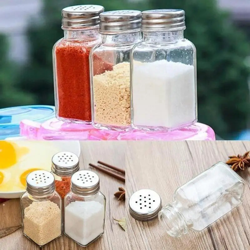 Transparent Seasoning Bottle Storage Tray Outdoor Barbecue Pepper Qme