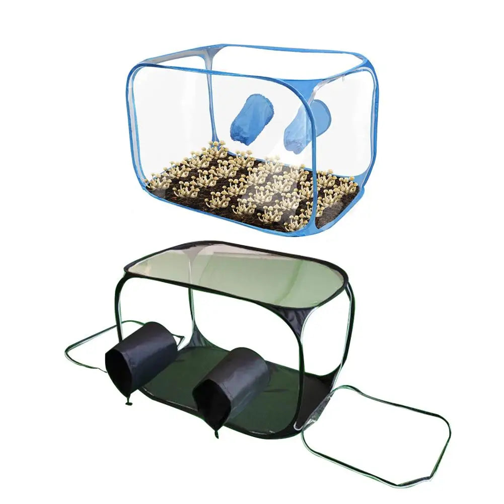 Still Air Box Mushroom Grow Kit Portable Compact Still Air Box Mycology Mushroom Fruiting Chamber Grow Tent for Home Scientists Qme
