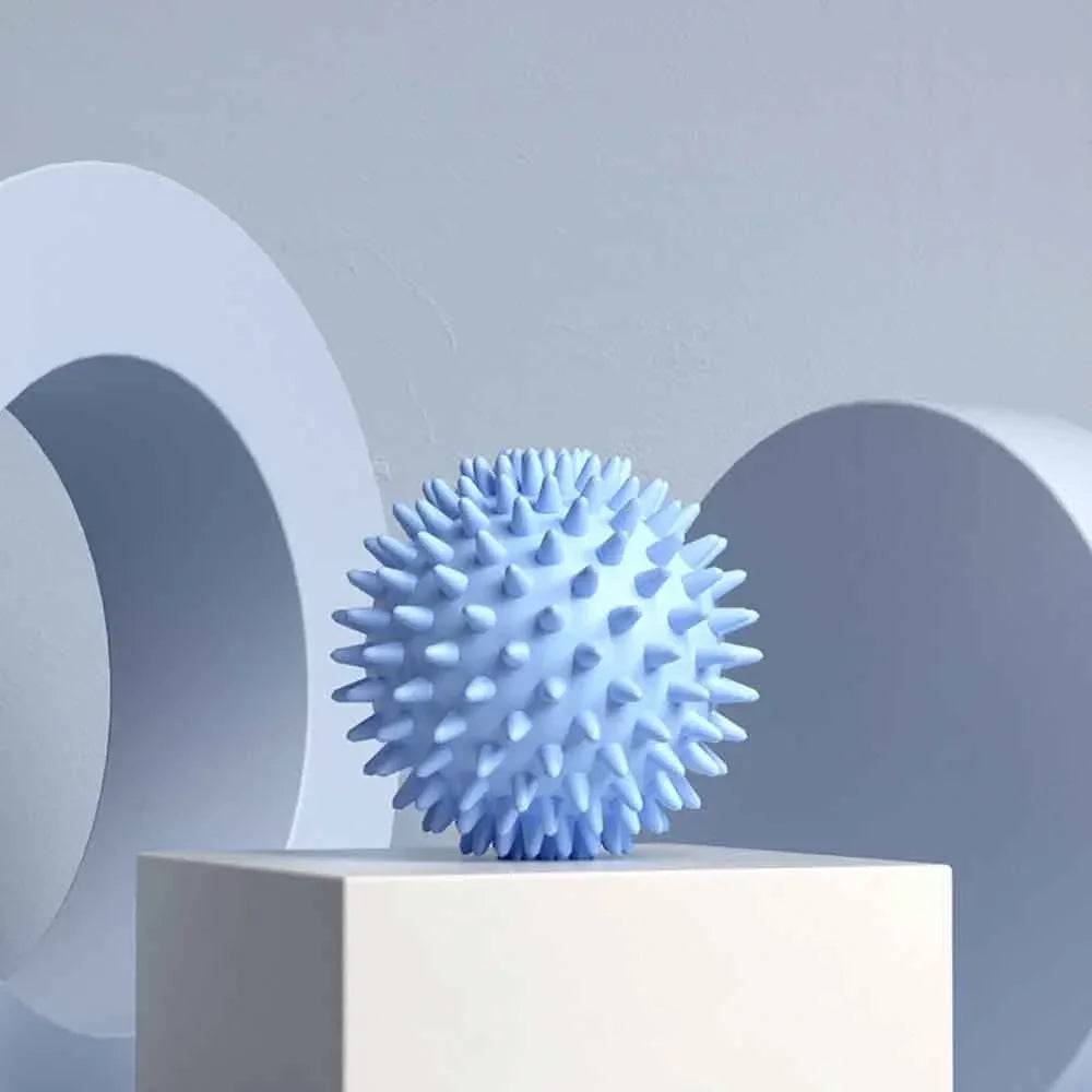 Yoga Hedgehog Massage Ball Yoga Fascia Ball Sports Fitness Muscle Relaxation Massage Stick Shoulder Neck Leg Sole Meridian Ball Qme Blue No plug