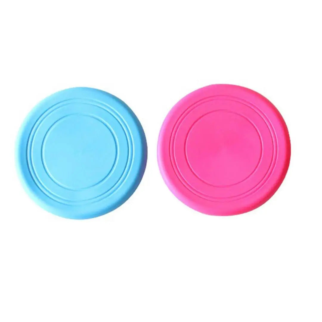 A 6 Colors Silicone Flying Saucer Funny Dog Cat Toy Dog Game Flying Discs Resistant Chew Puppy Training Interactive Pet Supplies Qme 2pcs Image StyleB 18cm