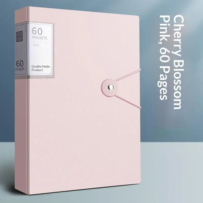 PP Transparency Waterproof Insert Brochure 60 100 Pocket A4 File Qme Pink 100 Pocket