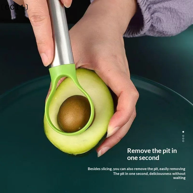 Avocado Knife Gadget Stainless Steel Cutter Kitchen Gadgets Fruit Qme