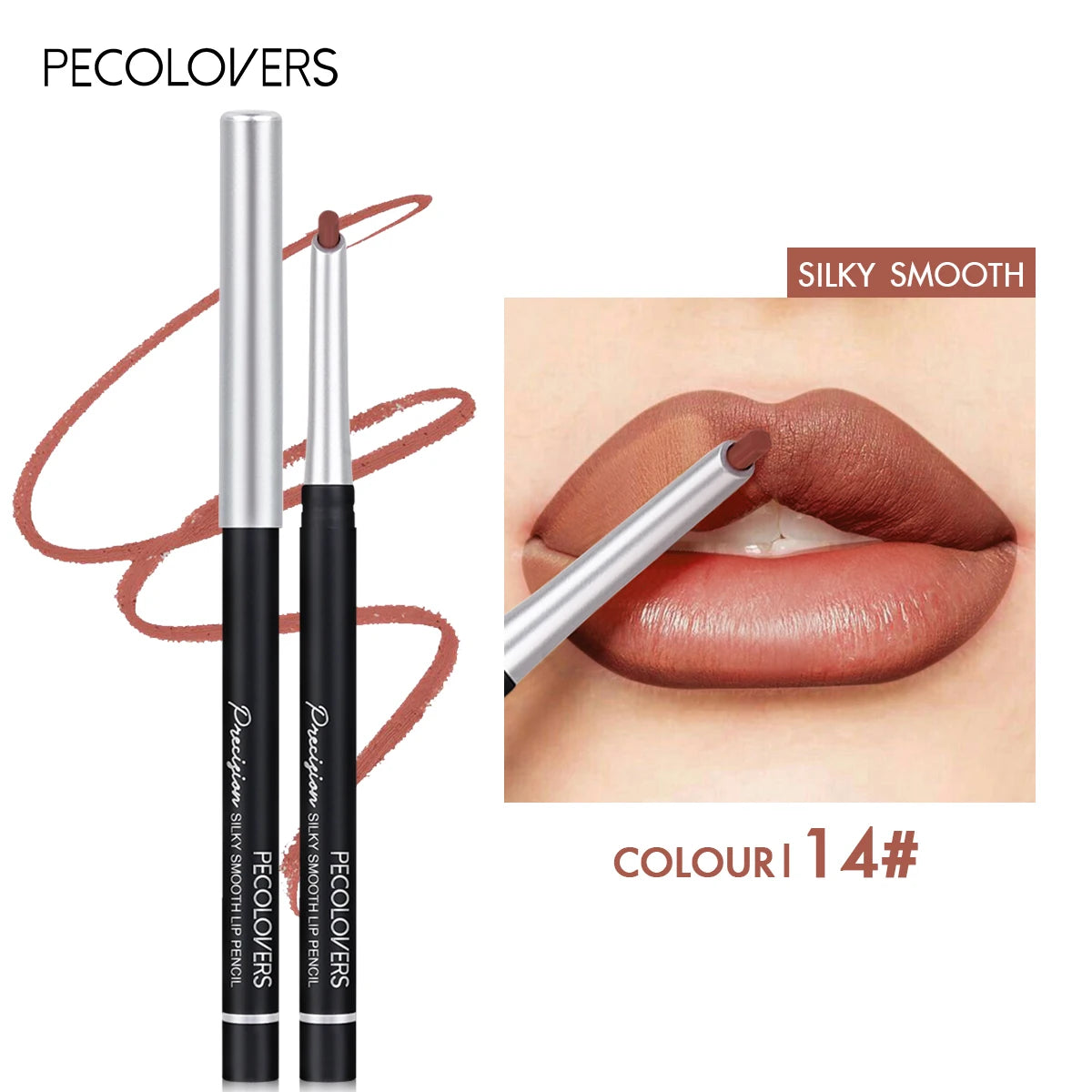 24-Color Matte Lip Liner Long-lasting Natural Effect Pencil All Skin Qme 14