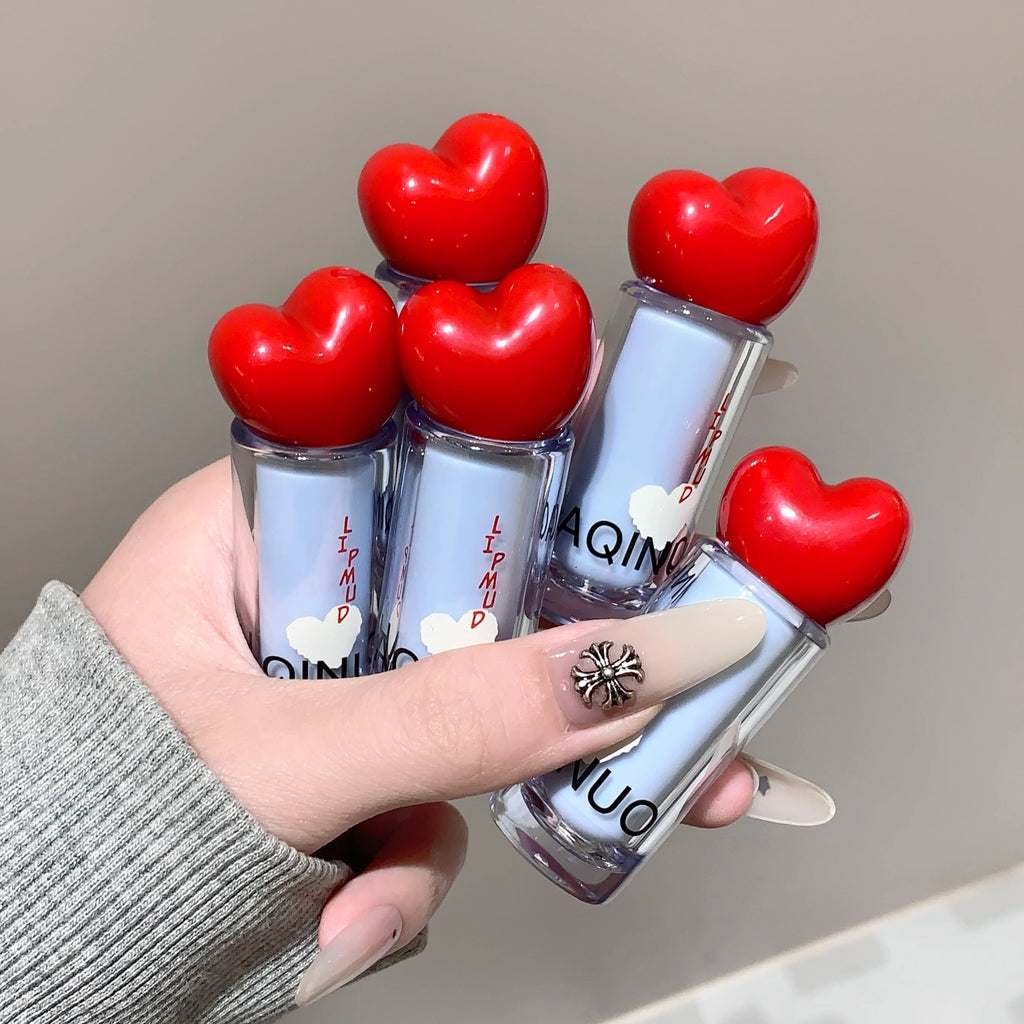 SHAQINUO Velvet Matte Lip Mud Soft Mist Mousse Glaze Apple Qme