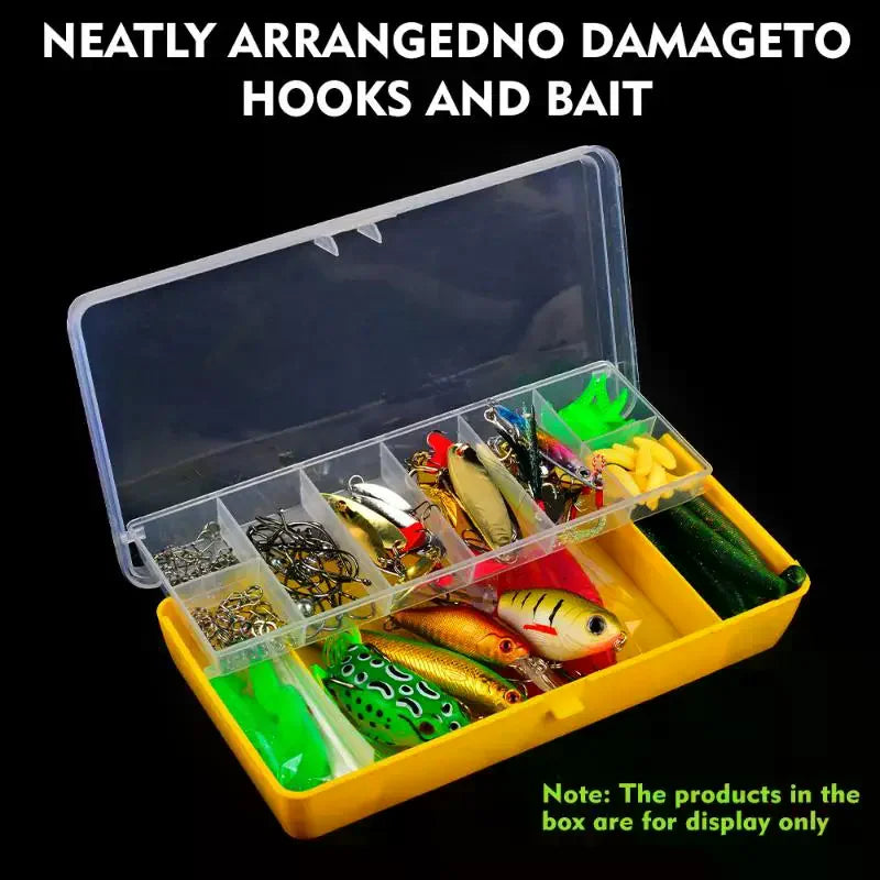 Double Layer Bait Container Fishing Tackle Boxes Portable Organizer Qme