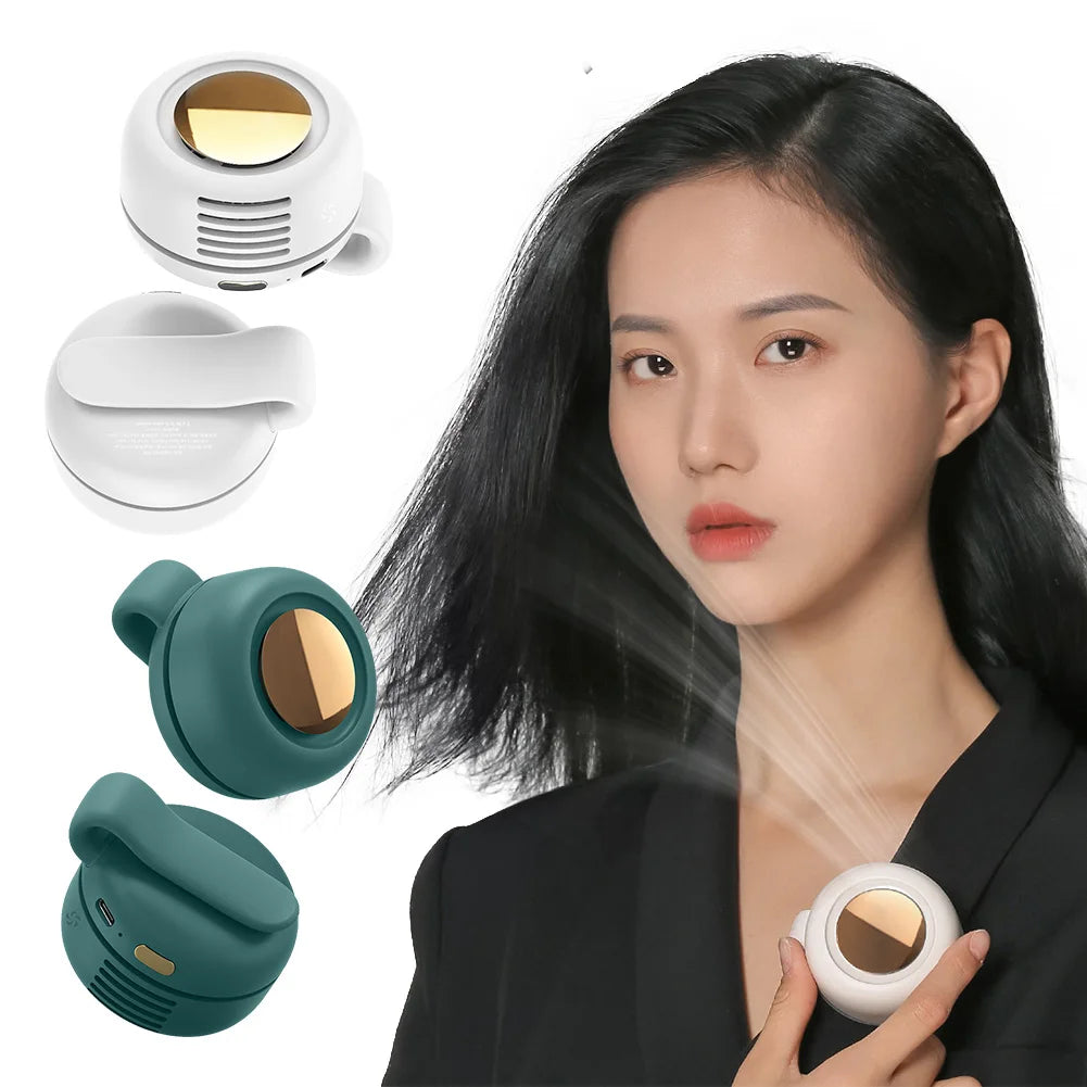 Mini Waist Fan with 3 Speeds Portable Fan Rechargeable Battery Personal Body Fan for Outdoor Work Hiking Travel Qme