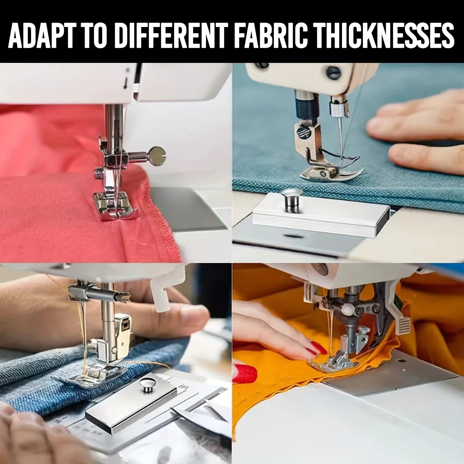 Sewing Machine Magnetic Seam Guide, Strong Magnet Positioning Set for Domestic , Adaptable for Various Fabric Thicknesses Qme