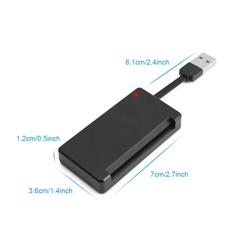 USB 2.0 smart Card Reader memory for ID Bank EMV electronic DNIE dni citizen sim cloner connector adapter PC computer Qme