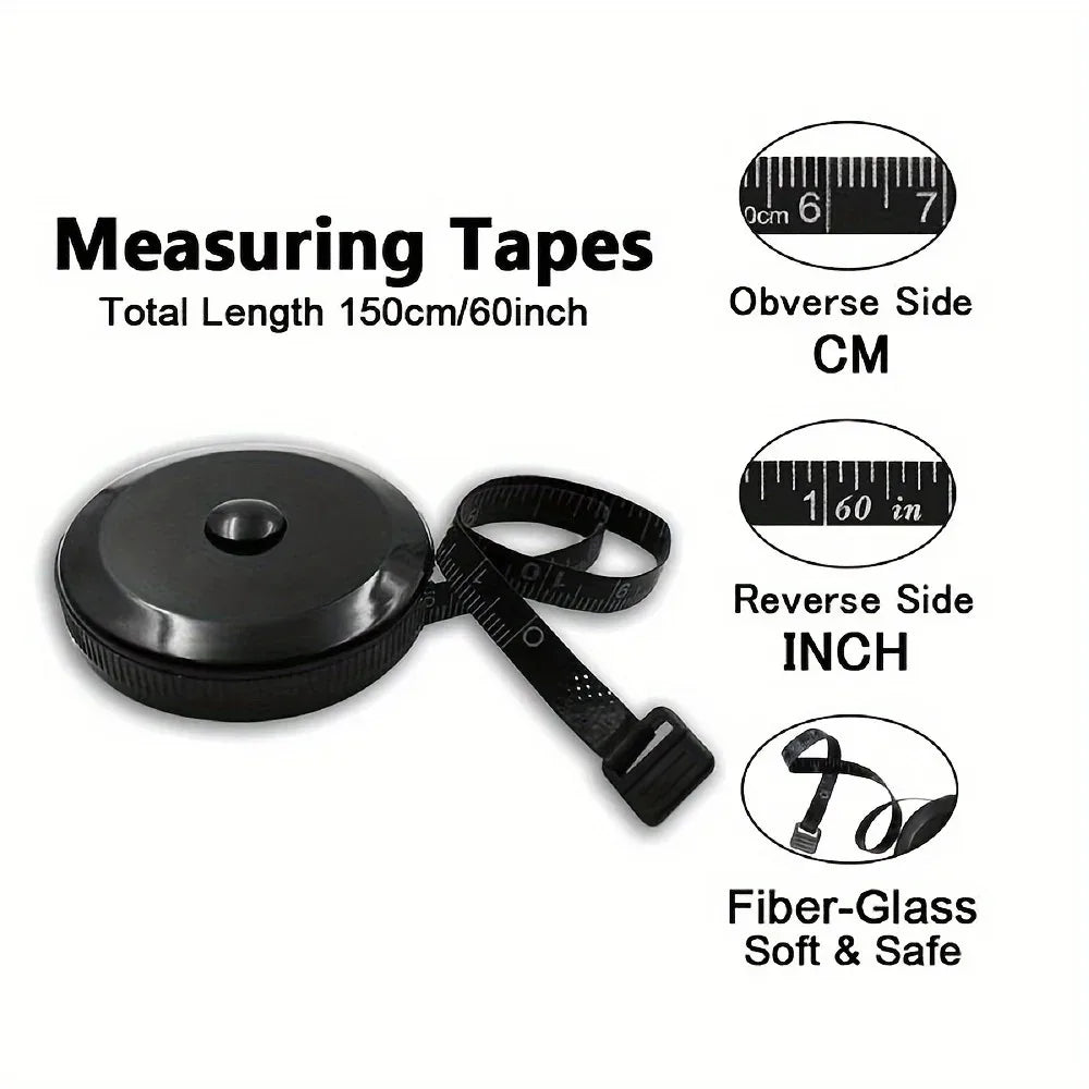 150cm/60inch Retractable Soft Measuring Tape Mini Portable Body Sewing Tape Measure For Body Measurement Tailor Craft Tool Qme