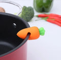 Cute Creative Silicone Pot Lid Holder Anti-Overflow Anti-Spill Stopper Heat Resistant Pot Cover Lifter Bracket Kitchen Gadget Qme carrot