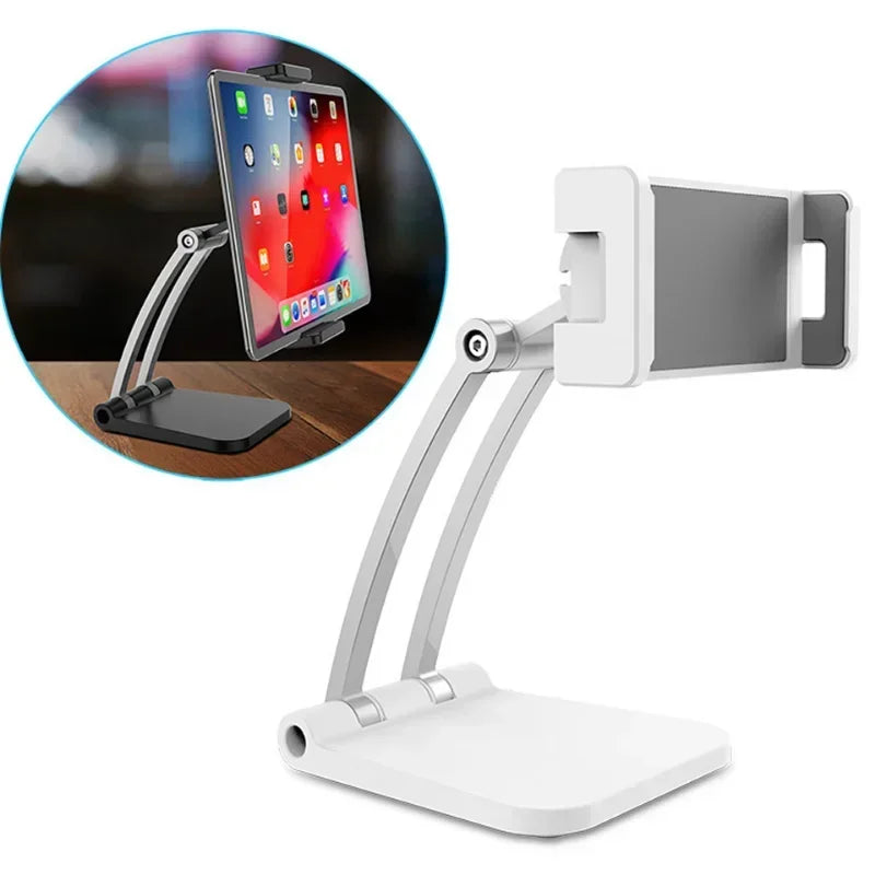 Tablet Stand Holder Adjustable Folding 360° Swivel Desk Mount Cell Phone Bracket Support 4-12.inch Display Tablets Phones Qme