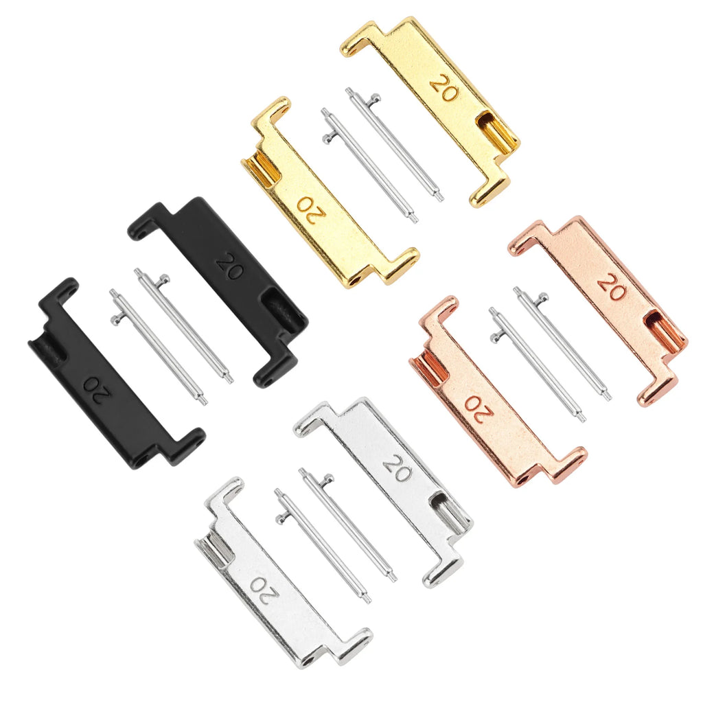 Metal Watch Band Adapter 22mm 1 Pair Metal Watch Band Adapter 20 To 22mm Watch Strap Connection Adapter with Spring Qme