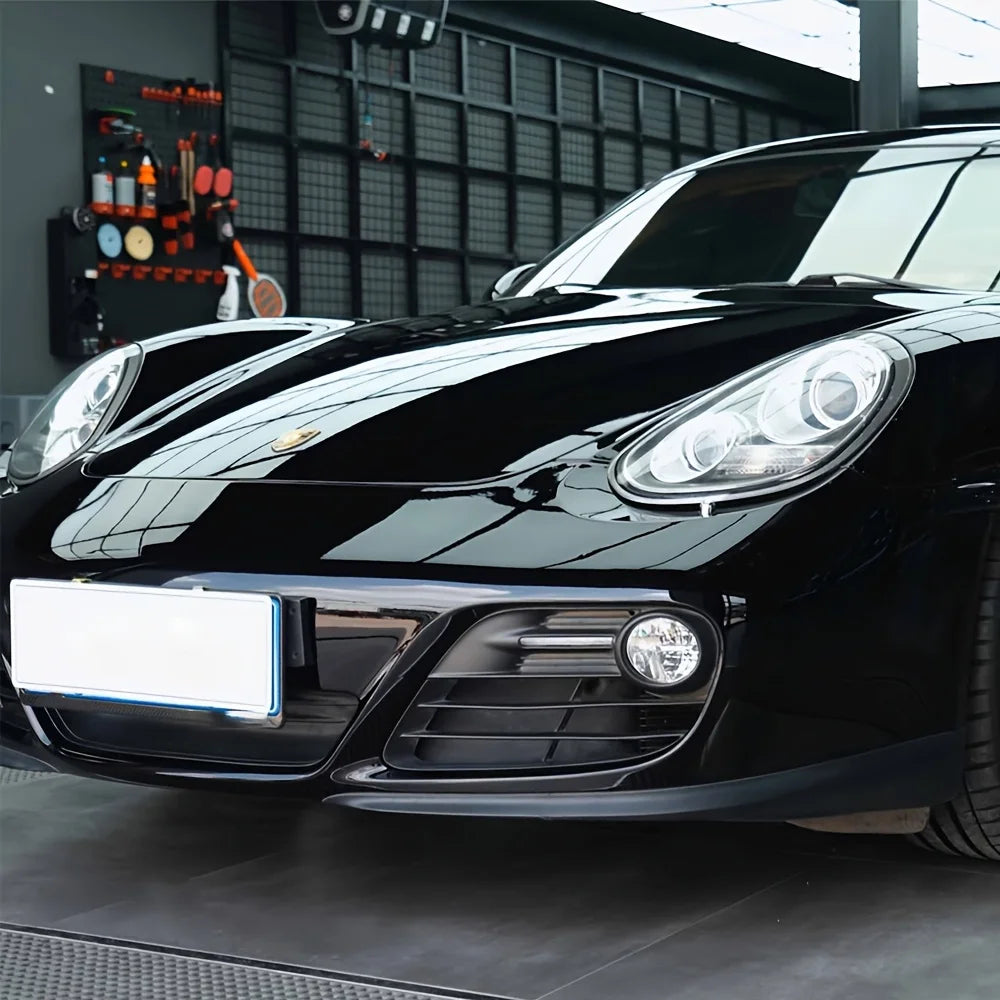 Smooth black car film, thin sheet adhesive film with bubble-free air release stickers, suitable for outdoor decoration of cars Qme