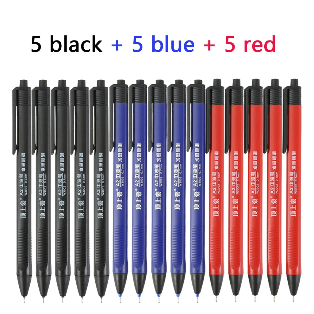 Retractable Ballpoint Pen Basics Black/Blue/Red Ballpoint Pens,Medium Point 0.7mm for Smooth Writing, 10-40 Pack Qme 5black 5blue 5red