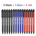 Retractable Ballpoint Pen Basics Black/Blue/Red Ballpoint Pens,Medium Point 0.7mm for Smooth Writing, 10-40 Pack Qme 5black 5blue 5red