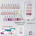 32-color Pink Aurora Cat-eye Nail Polish Chart UV Gel DIY Art Tools Qme 01