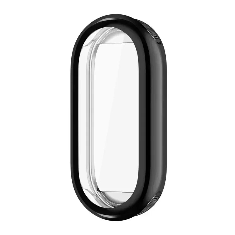 Protective Case Cover For Xiaomi Mi Band 8 Screen Protector Soft TPU with Sensitive Touch Control Miband 8 Accessories Qme Black Mi Band 8