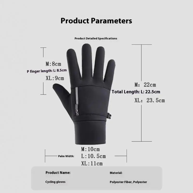 1Pair Winter Gloves Men Women Waterproof Thermal Glove Cold Weather Qme