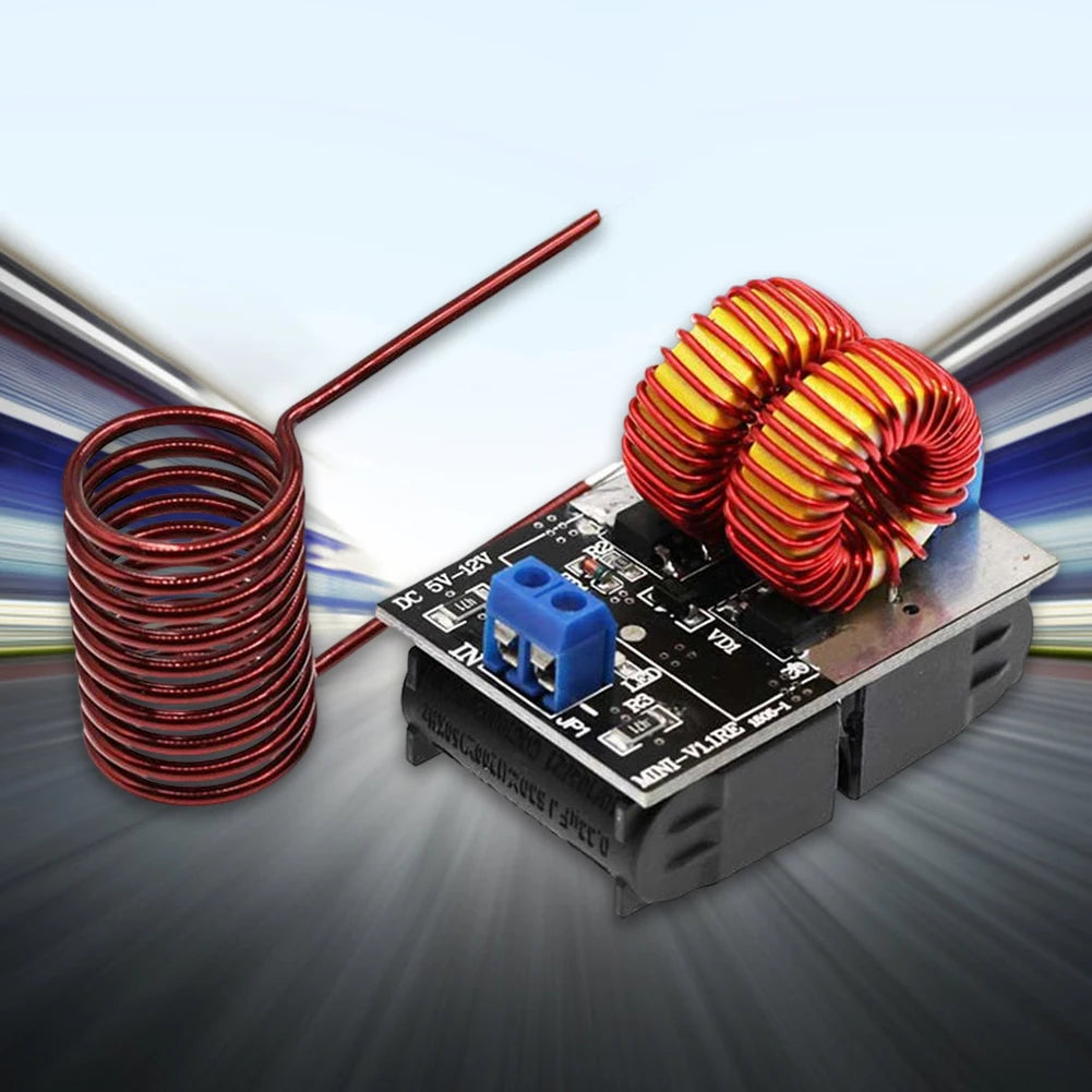 120W Mini ZVS Induction Heating Board DC 5-12.0V Input Voltage Heating Driver High Frequency Large Power Qme
