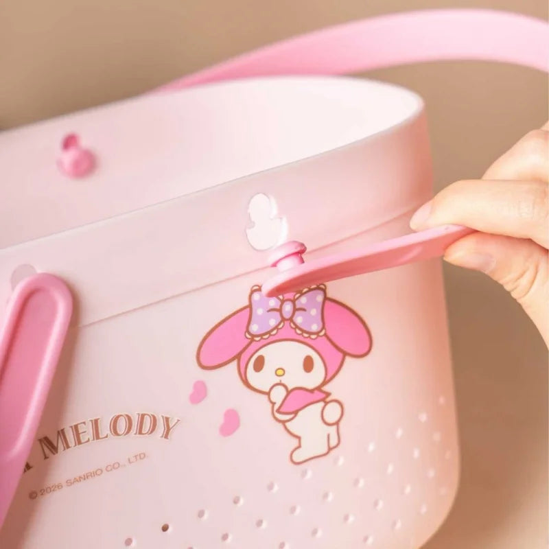 Hello Kitty Kuromi Portable Drain Basket Bathroom Basket, Shower Basket, Toiletries Storage Basket, Storage Basket,Bath Basket Qme
