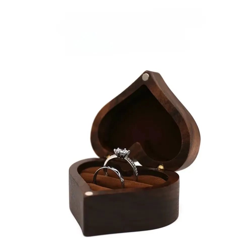 Premium Solid Wood Jewelry Organizer Black Walnut Display Earrings