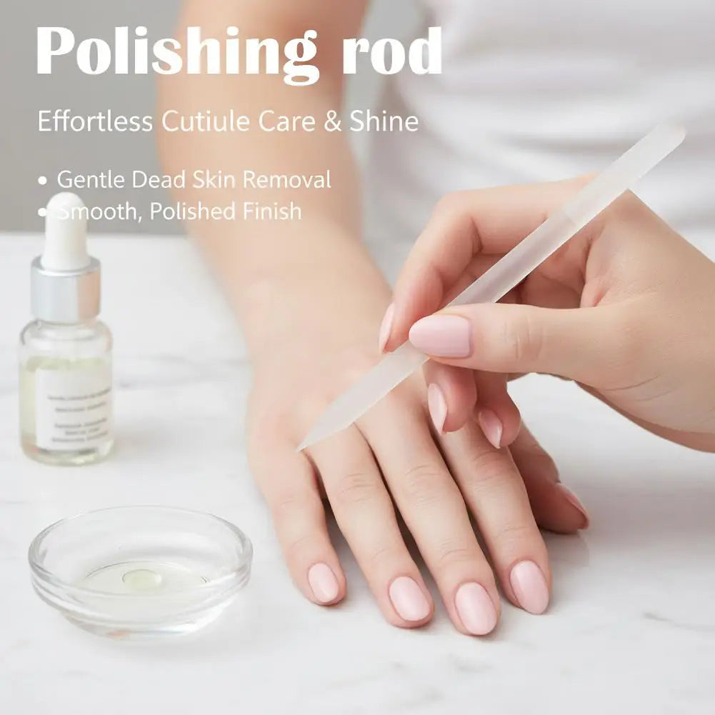 Crystal Cuticle Pusher Dual-ended Manicure Stick Remover Tool Glass Qme