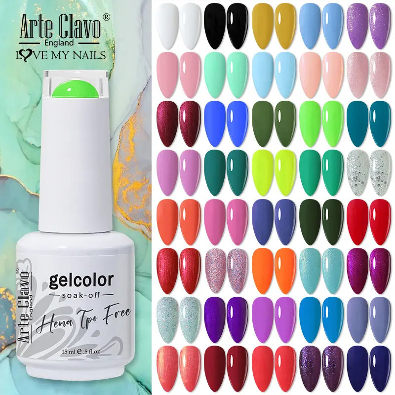 Arte Clavo Nail Gel Polish Spring Green Series Semi Permanent Varnish Qme