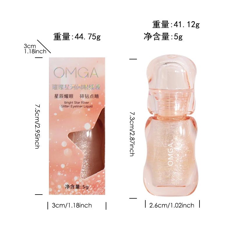 Shiny Waterproof Eyeliner Liquid Lasting Creating Dramatic Appearance Qme