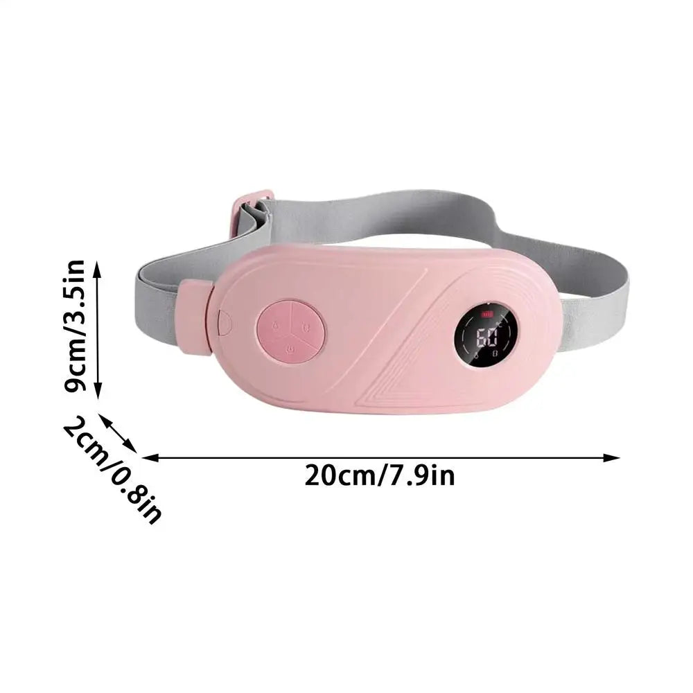 Heating Pad for Period Cramps Vibrating Heat Belt for Period Cramp Cordless Massager for Back Abdomen Waist Home Bed Office Qme CN Pinkk