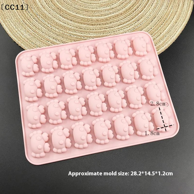 CC11Cartoon Silicone Mold Crab Turtle Chocolate Jelly Ice Tray Cake Qme
