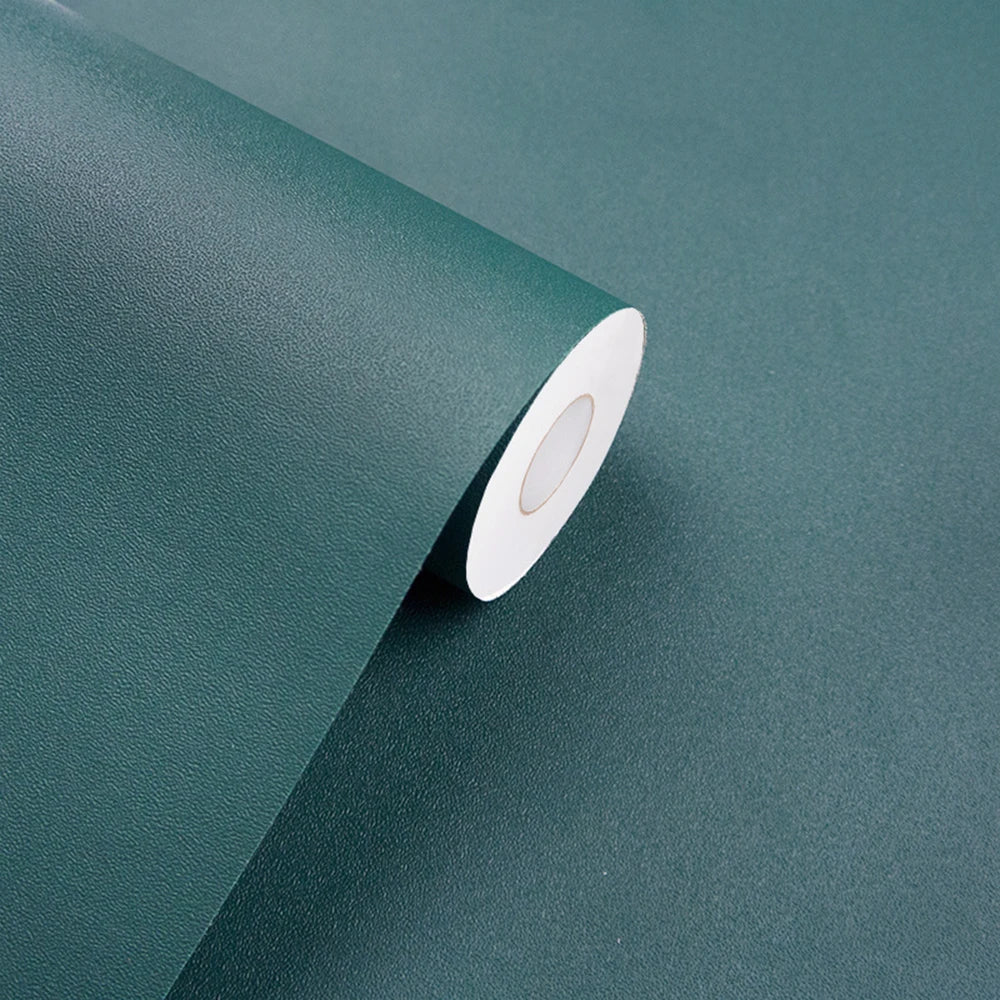 PVC Waterproof Vinyl Wall Contact Paper Dark Green Self-adhesive Qme