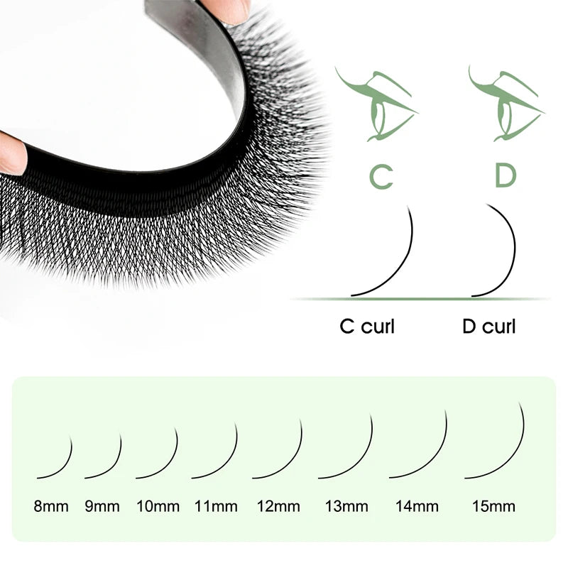 NATUHANA W-shape Premade Volume Fans 5D-8D Eyelash Extensions Soft Qme
