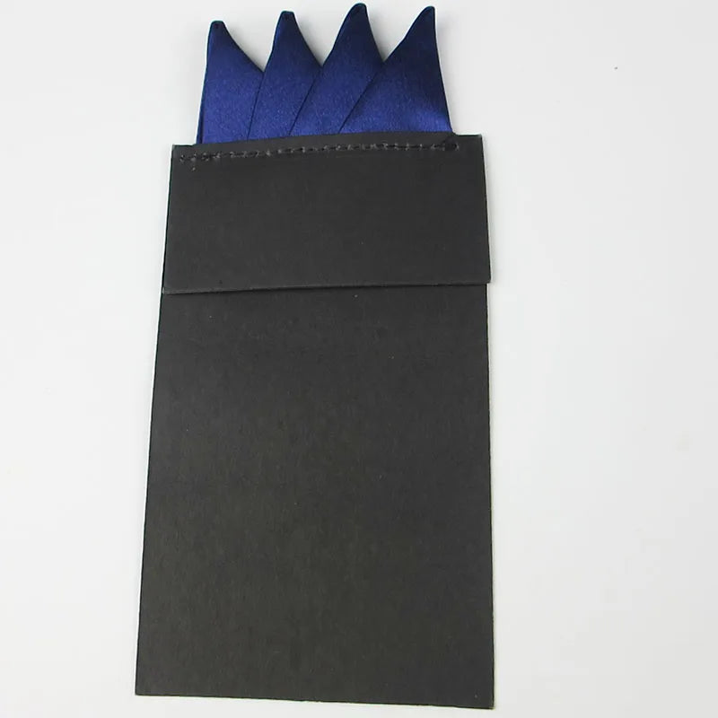 Men's Pre-folded Pocket Square Card Triangles Wedding Groom Party Qme