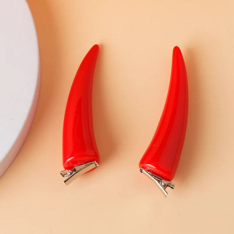 Anime Chainsaw Man Cosplay Power Demon PVC Horn Headwear Halloween Plastic Resin Jewelry Ornament Model Devil's Horn Hairpin Qme