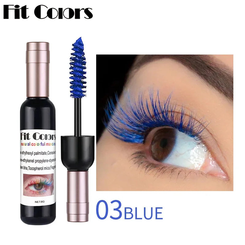 1PC Colorful Eyelash Mascara EyeLashes Extension Curling Lengthen White Purple Cosplay Makeup Glitter Point Diamond Mascara Qme 3