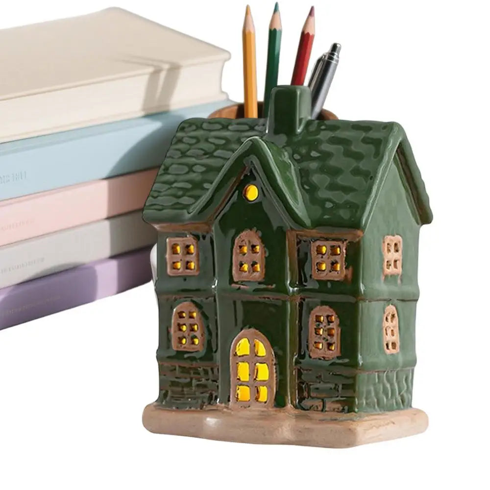 Christmas House Ceramic Light Table Centerpieces Holiday Seasonal Qme B China Mainland