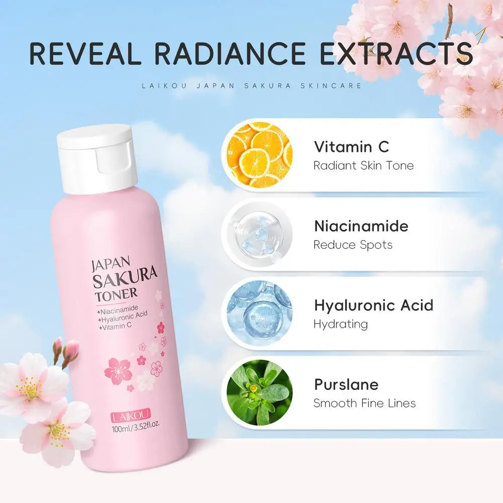 Sakura Face Lotion Moisturizing Essence Hydrating Oil Control Skin Qme