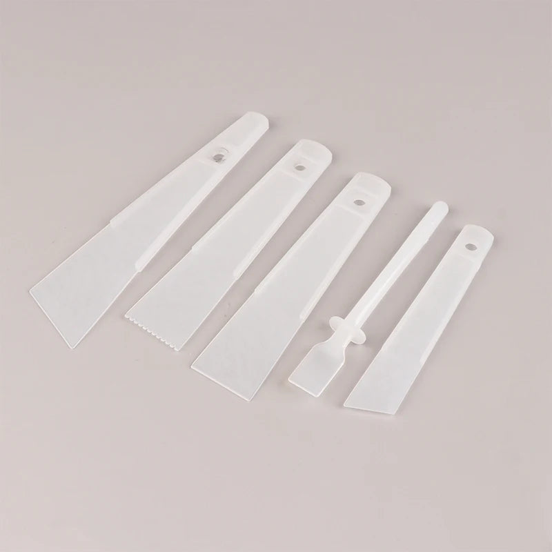 5 PCS Leather Scraper Gumming Board DIY Handmade Leather Tools PP Practical Gluing Leather Accessories. Qme