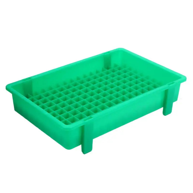Thickened Plastic Lithium Battery Storage Box 18650 Cells Divided Qme Green