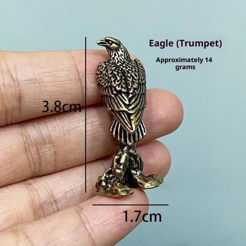 Home Office Desk Animal Decoration Vintage Copper Plated Bird Qme Onesize