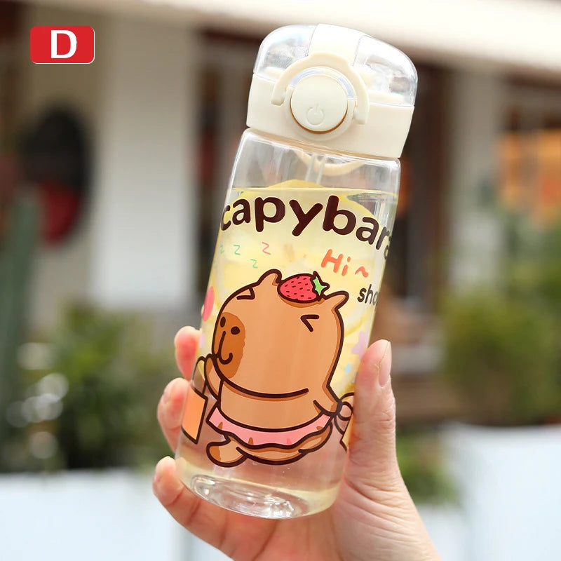 Capybara Cartoon Portable Large-capacity Water Bottle Sport Fitness Qme D