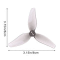 2Pairs HQProp T3 5X3 3535 FPV Prop Carbonate Propeller 3-Blade Race Qme 1