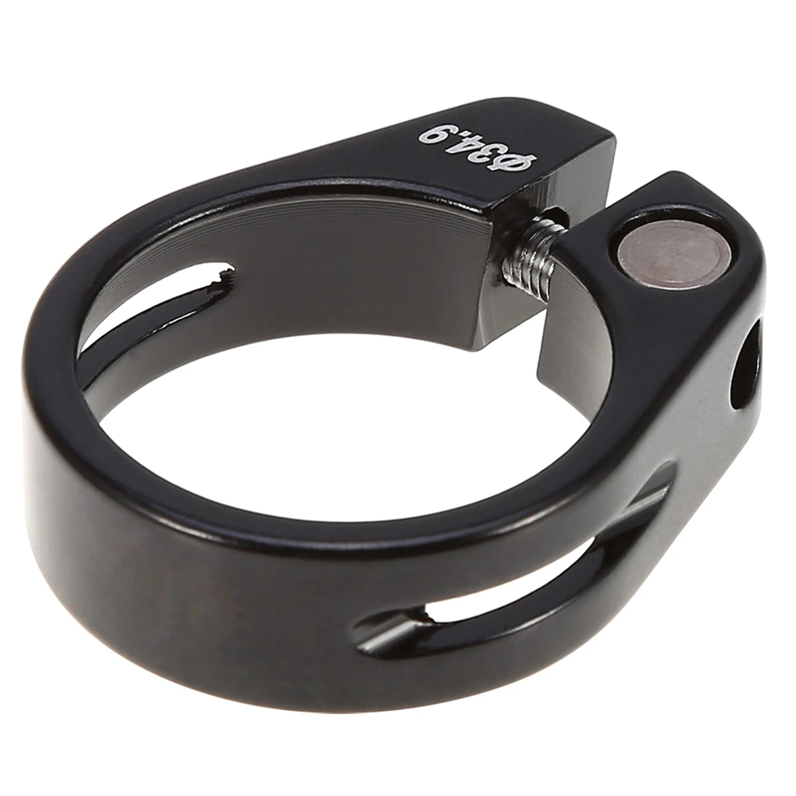 Bike Seat Post Clamp Bike Seatpost Clamp 5Colors 34.9mm Aluminum Alloy Seat Post Clamp Mountain Bike Seatpost Accessory Qme black