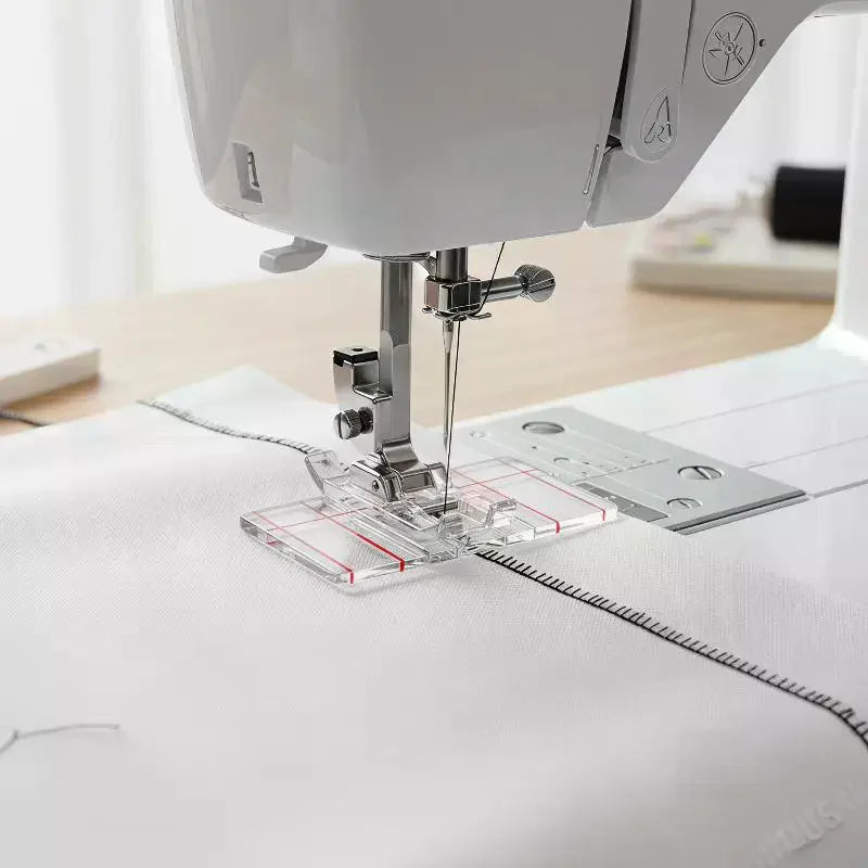 Parallel Sewing Presser Foot Straight Alignment Guide Foot Clear Plastic Sewing Machine Accessory For Household Fabric Sew Work Qme