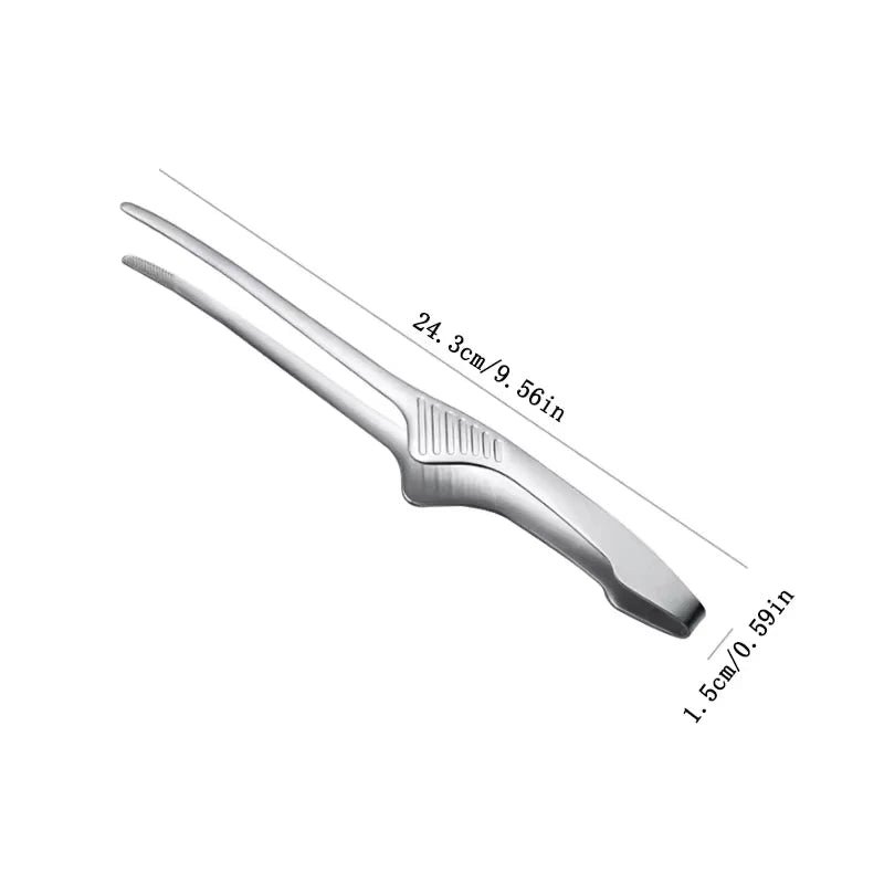 1Pcs Stainless Steel Food Tongs Korean Barbecue Bbq Steak Clip Multi-purpose Food Clips Kitchen Gadgets Barbecue Accessories Qme